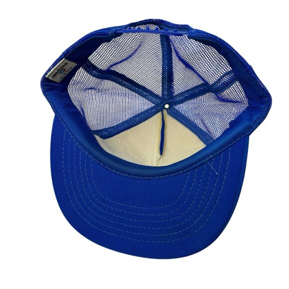 K-Mart Vintage Snapback Trucker Hat Cap Retro 80's Dad Rare Mesh Logo Blue Foam - Picture 7 of 11